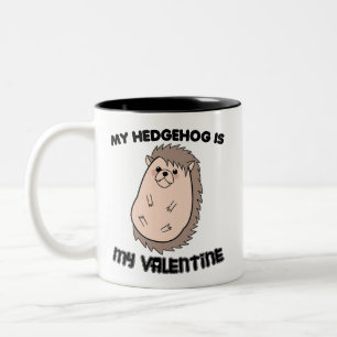 My Hedgehog Is My Valentine Two-Tone Coffee Mug