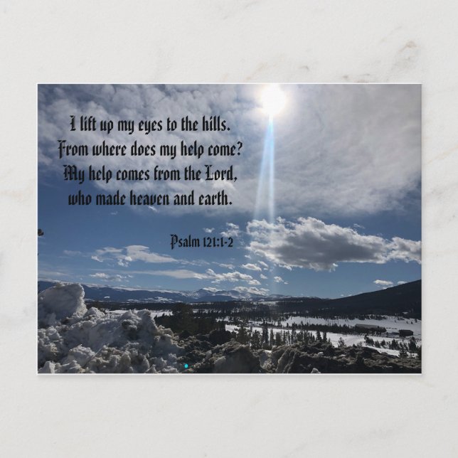 My Help Comes From The Lord Psalm 121 Postcard (Front)