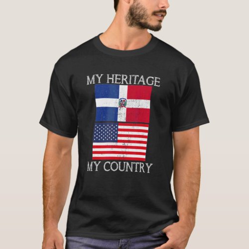 My Heritage My Country Dominican American Tee