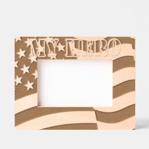 My Hero American Flag Engraved Frames
