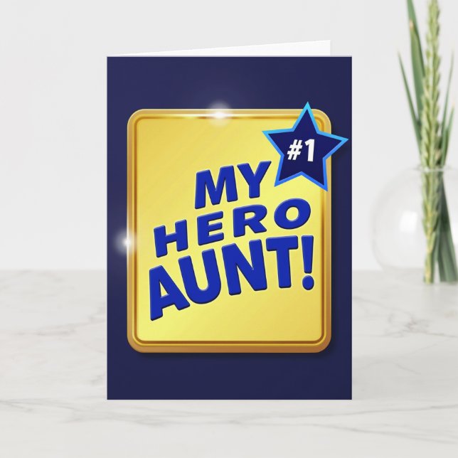 My Hero Aunt Star Award Card (Front)