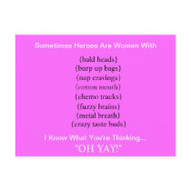 MY HERO Breast Cancer Postcard