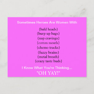 MY HERO Breast Cancer Postcard