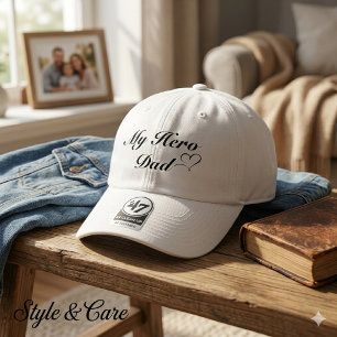 My Hero Dad 47 Brand Stylish Hat Fathers Day Gift