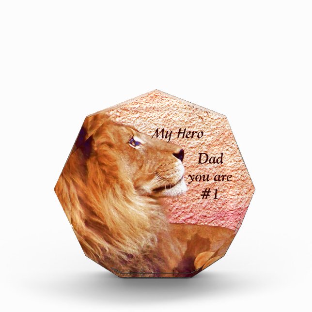 My Hero,Dad You're #1_ Acrylic Award (Front)