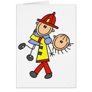 My Hero Firefighter Stick Figure Cards