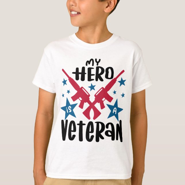 My Hero is a Veteran T-shirt (Front)