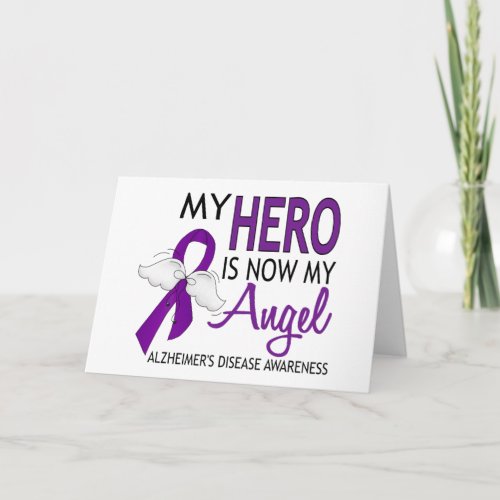 My Hero Is My Angel Alzheimers Disease Card