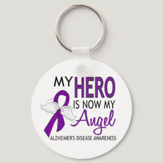 My Hero Is My Angel Alzheimer's Disease Keychain