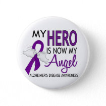 My Hero Is My Angel Alzheimer's Disease Pinback Button