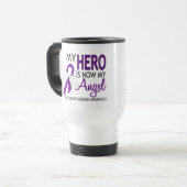 My Hero Is My Angel Alzheimer's Disease Travel Mug (Front Left)