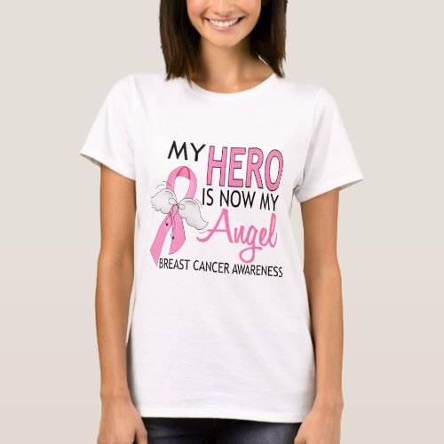 My Hero Is My Angel Breast Cancer T_Shirt