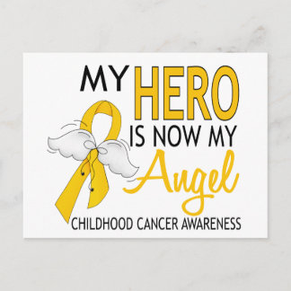 My Hero Is My Angel Childhood Cancer Postcard