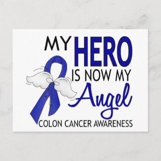 My Hero Is My Angel Colon Cancer Postcard