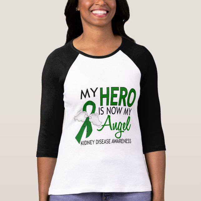 My Hero Is My Angel Kidney Disease T-Shirt (Front)