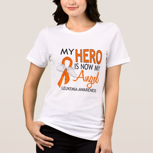 My Hero Is My Angel Leukemia Tri-Blend Shirt (Front)