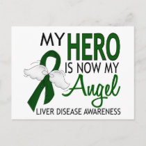 My Hero Is My Angel Liver Disease Postcard