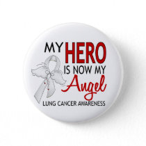 My Hero Is My Angel Lung Cancer Pinback Button