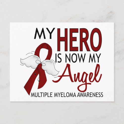 My Hero Is My Angel Multiple Myeloma Postcard