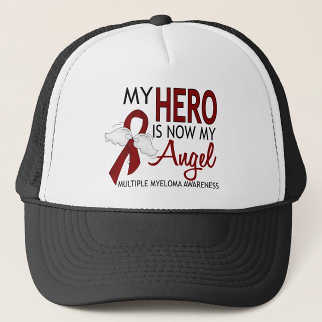 My Hero Is My Angel Multiple Myeloma Trucker Hat (Front)