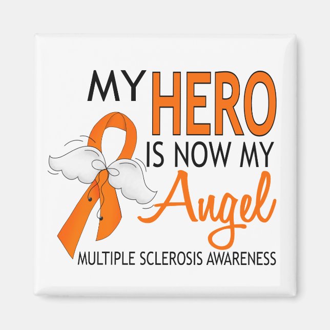 My Hero Is My Angel Multiple Sclerosis Magnet (Front)