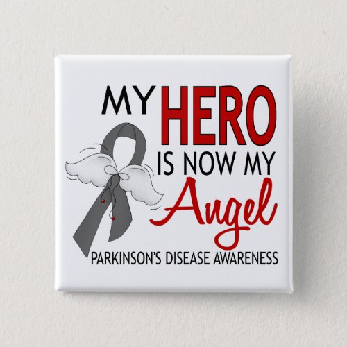 My Hero Is My Angel Parkinsons Disease Pinback Button