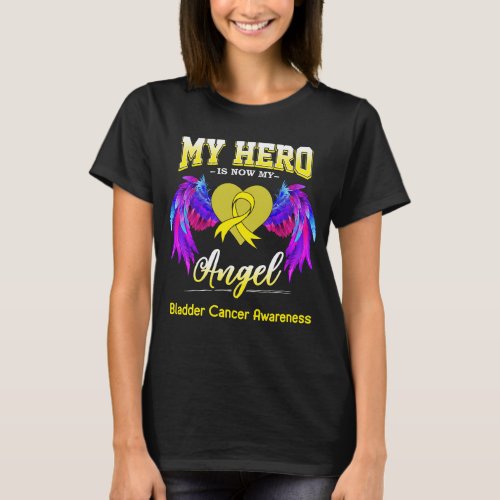 My Hero Is Now My Angel Bladder Cancer Awareness T_Shirt