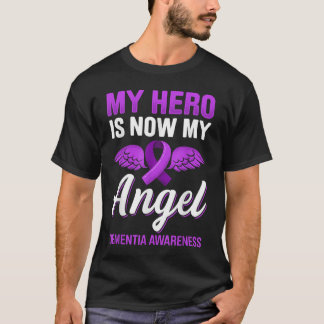 My Hero Is Now My Angel Dementia Awareness Alzheim T-Shirt