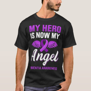 My Hero Is Now My Angel Dementia Awareness Heimerh T-Shirt