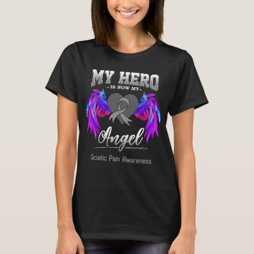 My Hero Is Now My Angel Sciatic Pain Awareness T_Shirt