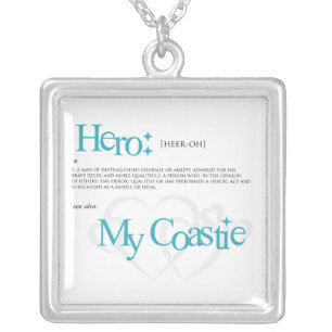 My Hero, My Coastie Silver Plated Necklace