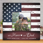 My Hero My Dad Army Military Personalized Photo Plaque<br><div class="desc">"My Hero ❤️ My Dad"! Surprise your favorite army or military dad with this super sweet personalized army dad photo plaque this fathers day. Personalize with your favorite photo, message and name. This army dad fathers day gift will be a favorite of all military army sons and daughters, military families,...</div>