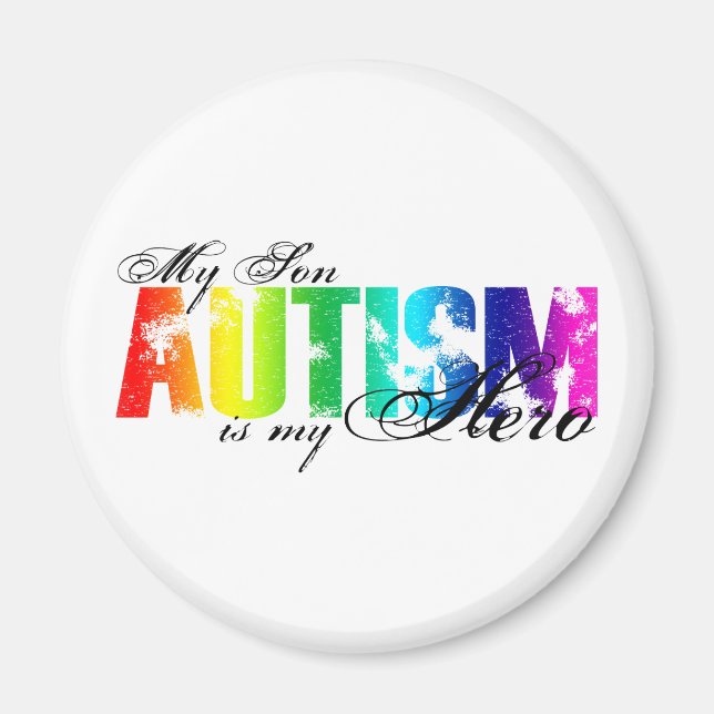 My Hero  My Son - Autism Magnet (Front)