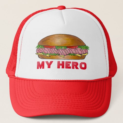 My Hero Submarine Sub Sandwich Grinder Hoagie Food Trucker Hat