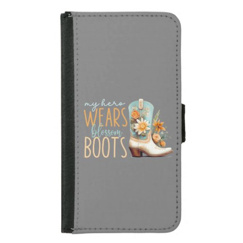 My hero wears blossom boots  samsung galaxy s5 wallet case