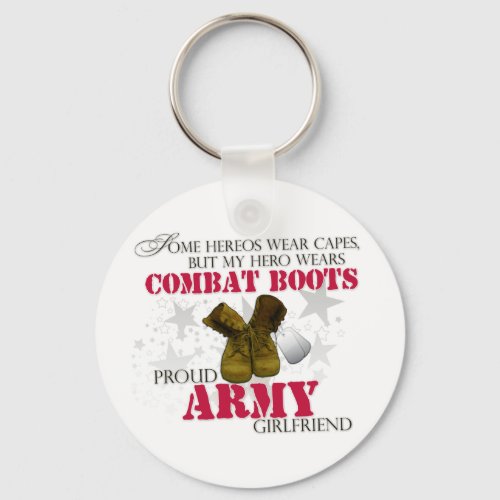 My Hero wears Combat Boots _ Army Girlfriend Keychain