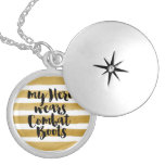 My Hero Wears Combat Boots Silver Plated Necklace