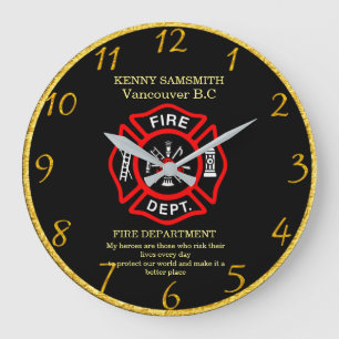 My heroes are those who risk their lives every day large clock
