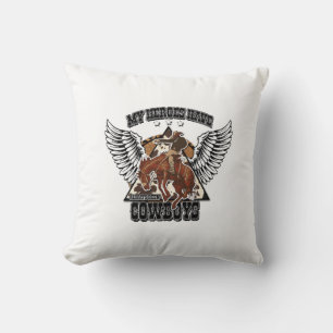 My Heroes Have Always Been Cowboys Throw Pillow
