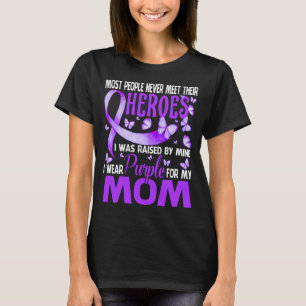 My Heroes I Wear Purple For My MOM Pancreatic T-Shirt