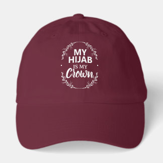 My Hijab Is My Crown | Arabic White Text Hat