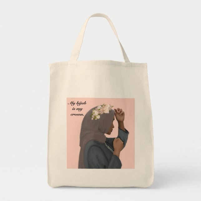 My Hijab is my Crown Tote Bag (Front)