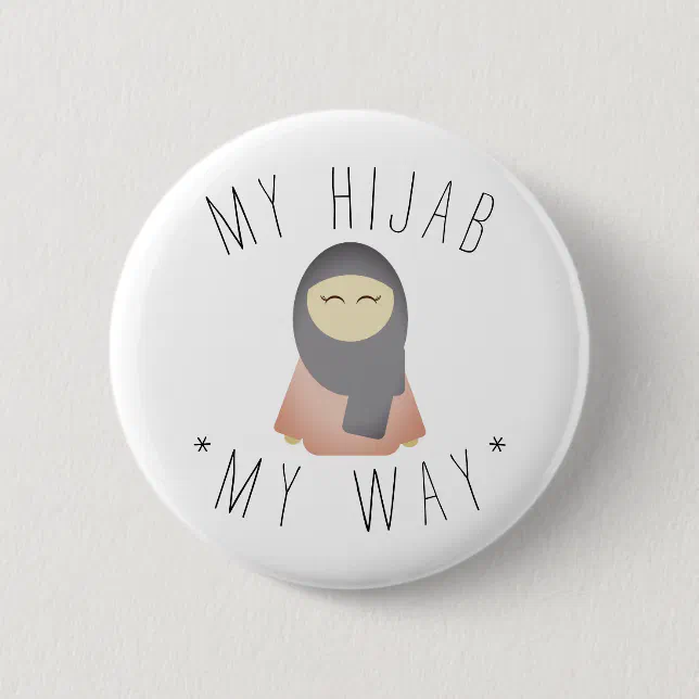 my hijab Pinback button muslim girl islamic gift | Zazzle