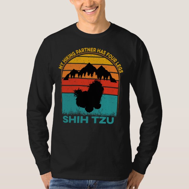 My Hiking Partner Has Four Legs Shih Tzu T-Shirt (Front)