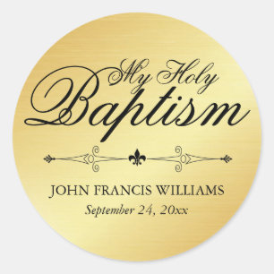 My Holy Communion Personalized Gold Sticker