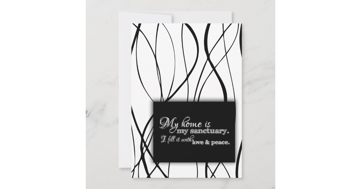 My Home Is My Sanctuary Home Blessing Inspiration Invitation Zazzle