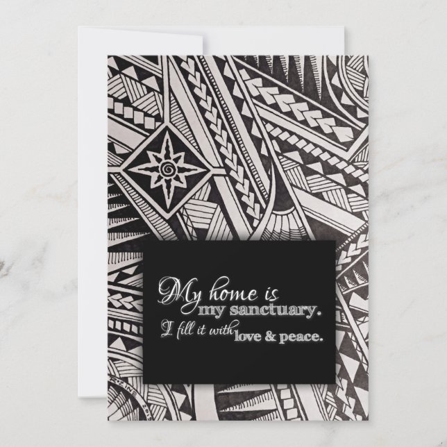 My Home Is My Sanctuary Home Blessing Inspiration Invitation (Front)