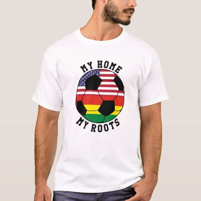 My Home My Roots Bolivia Flag Soccer T-Shirt (Front)