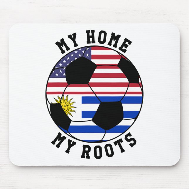 My Home My Roots Uruguay Flag Soccer  Mouse Pad (Front)