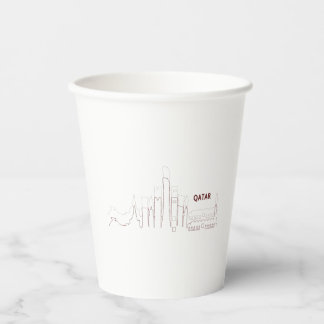 My Home Qatar – Minimalist Design Paper Cups